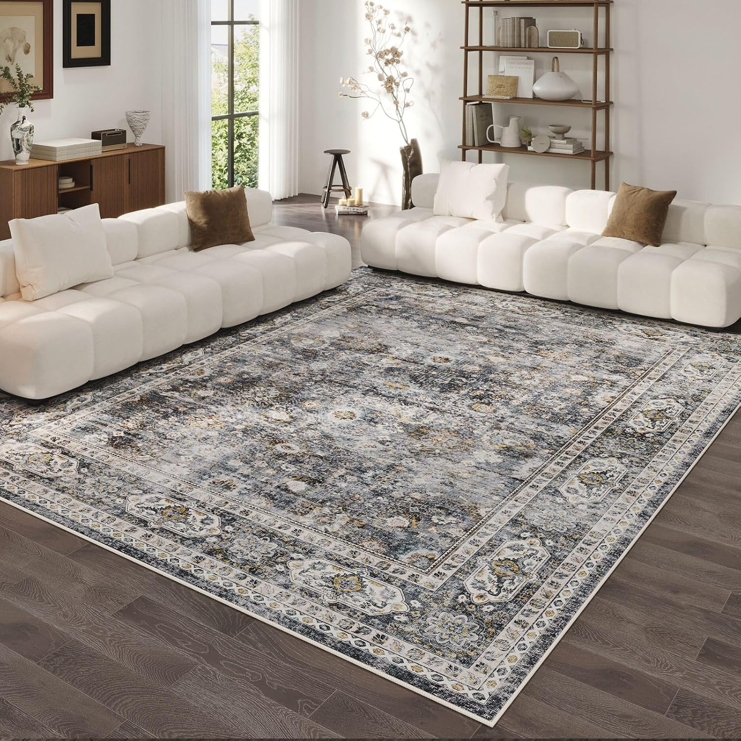 Thumbnail 6 de Rugcomf 8x10 Washable Boho Area Rug