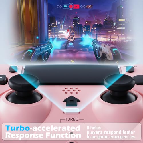 Thumbnail 2 de CHEREEKI Mando Inalámbrico para PS4, Pro y Slim: doble vibración, giroscopio, turbo, touchpad y audio
