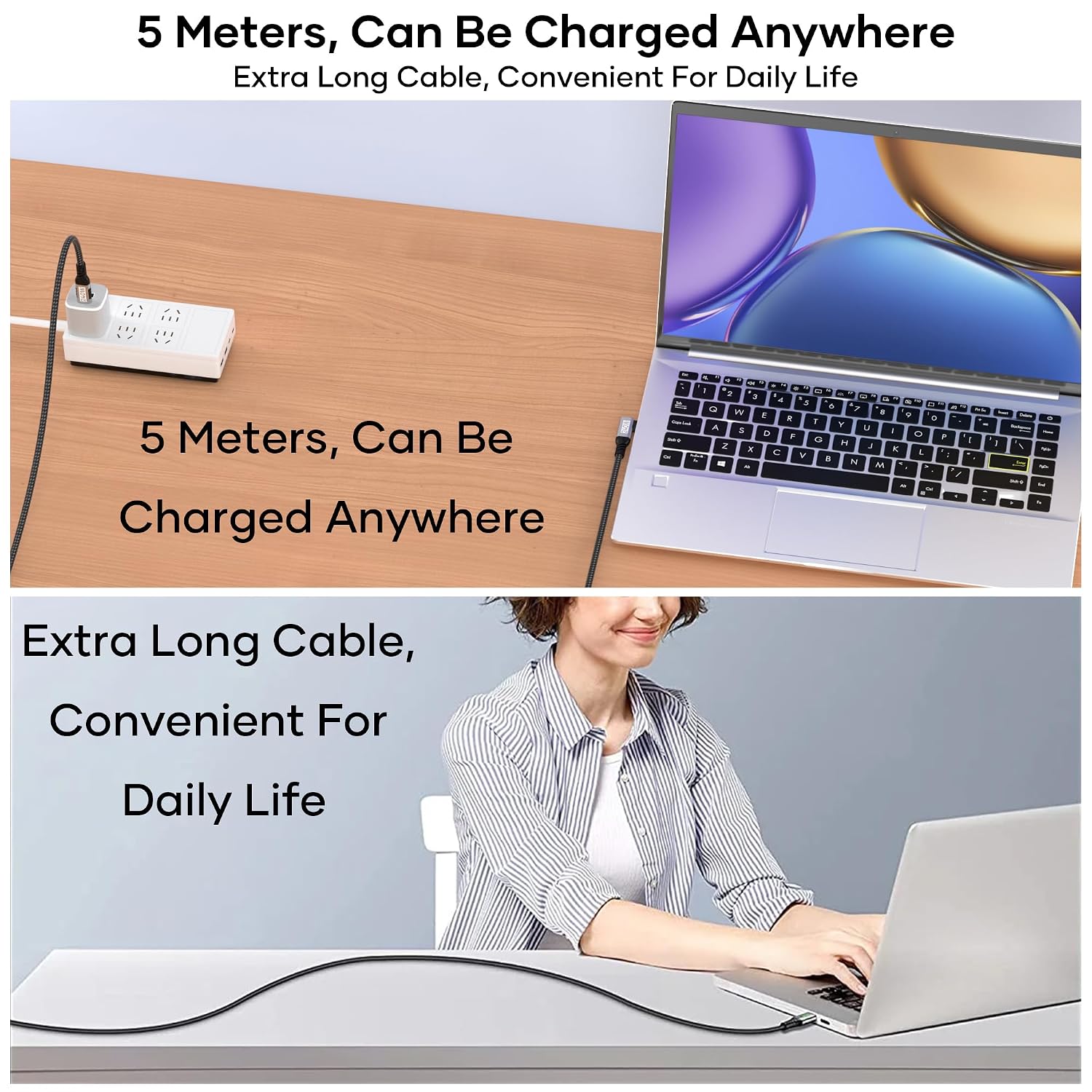 Thumbnail 6 de woednx USB-C to USB-C 5M 240W cable