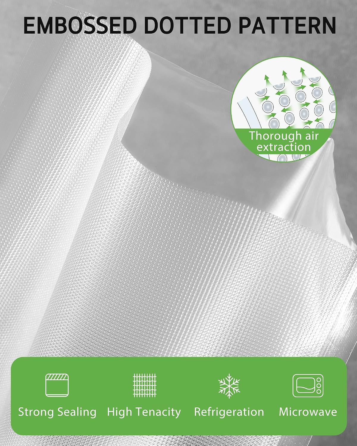 Detalle 2 de Syntus 11" x 150' Vacuum Sealer Bags ⚙