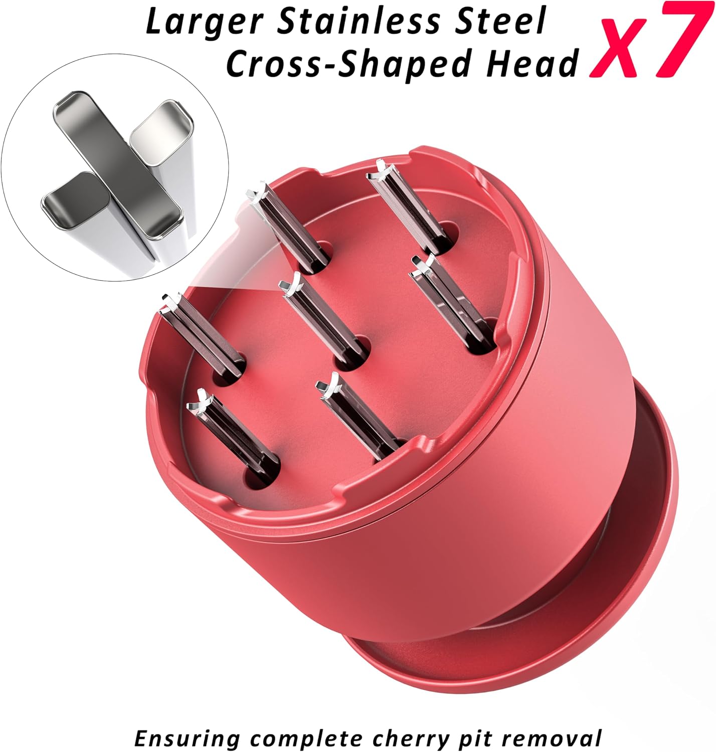 Detalle 2 de UCMORX Cherry Pitter Multi 7-IN-1: Stainless Steel, 7-Cherry Inline Pitting Tool
