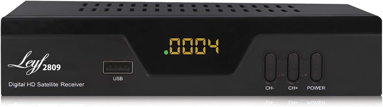 Detalle de Leyf 2809 – Digitaler Satelliten Receiver (HDTV, DVB-S/S2, HDMI, SCART, 2x USB 2.0, Full HD 1080p) vorinstalliert für Astra, Hotbird, Türksat