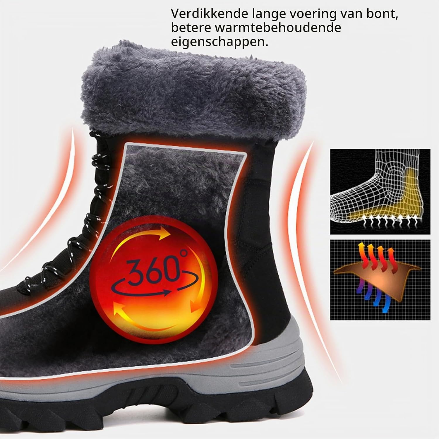Thumbnail 2 de VLOOKST dameslaarzen voor winter en sneeuw, maat 37-43, warm gevoerd