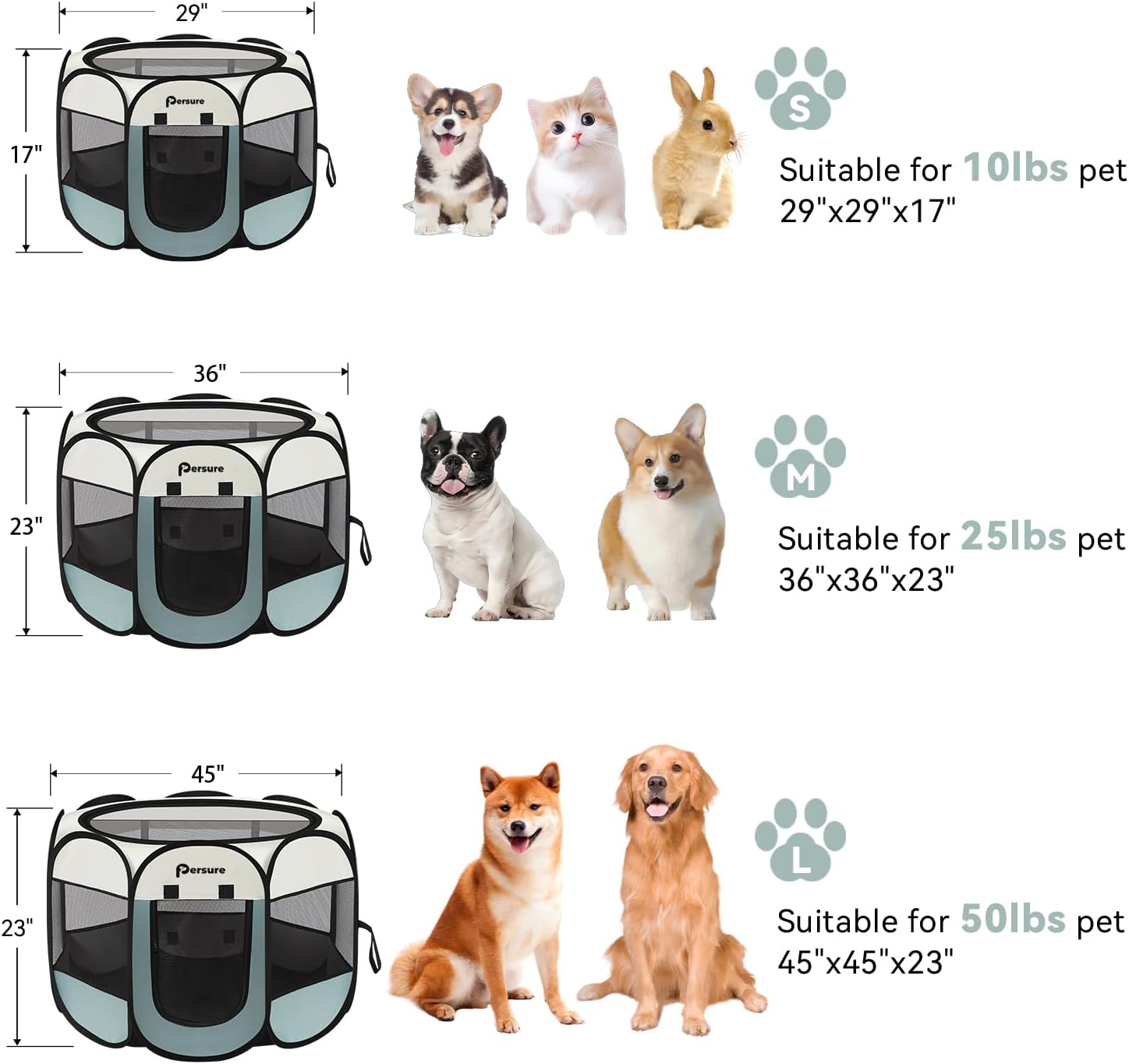 Thumbnail 5 de Dog Cat Playpen Portable Playpen 🏠