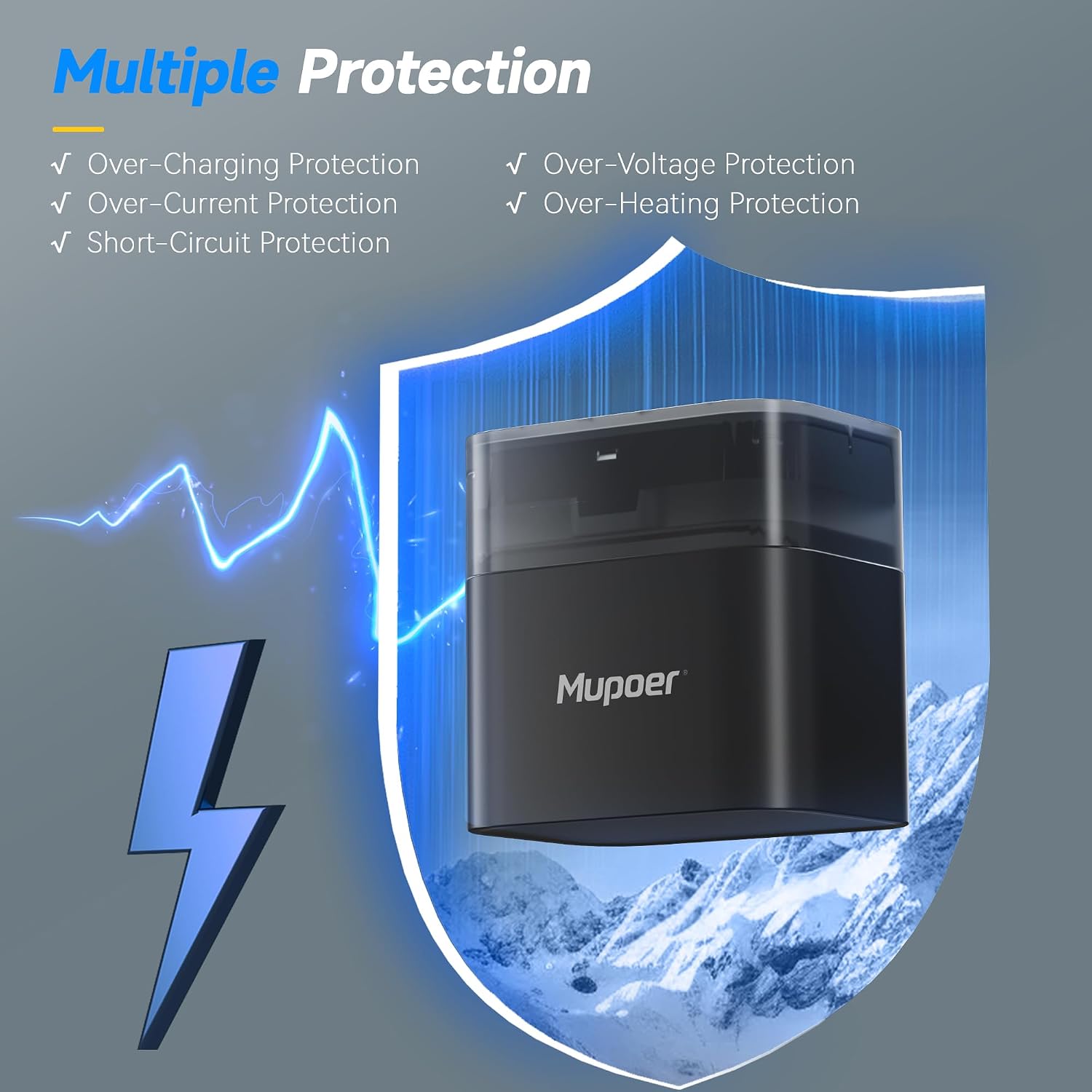 Detalle de AA Battery Charger for NiMH & Lithium Batteries (8 Slot) – Hybrid Quick Charge with LED Indicator