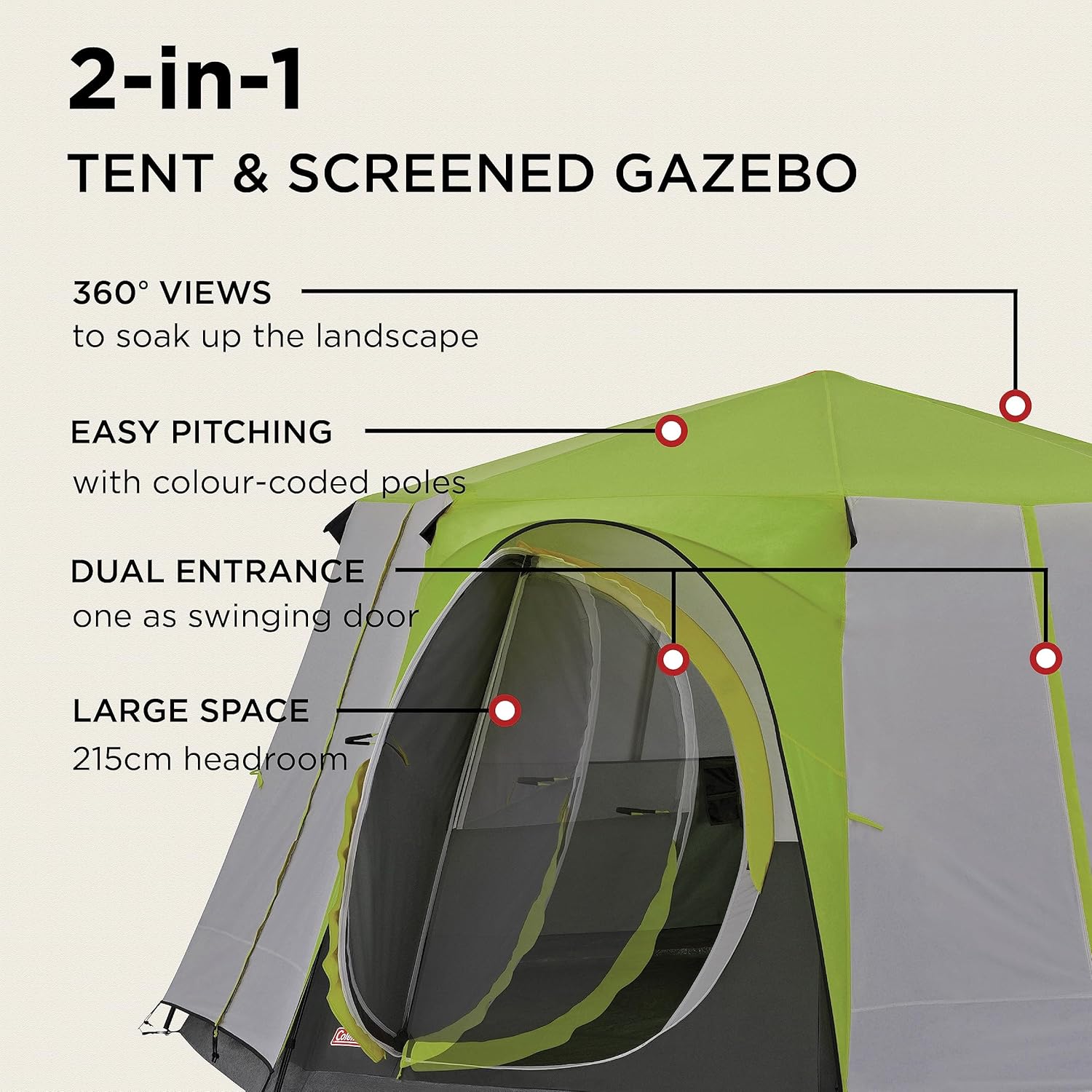 Thumbnail 3 de Coleman Tent Octagon 6 Man Festival Dome Tent
