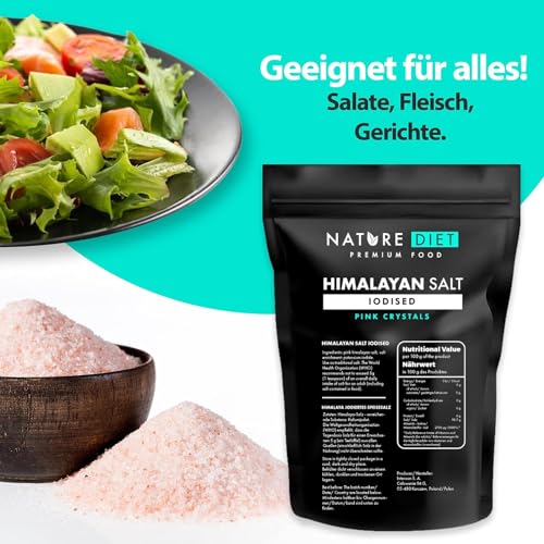 Detalle 1 de Nature Diet Sal del Himalaya Pakistán 1000 g 🌸 Sal rosa fina