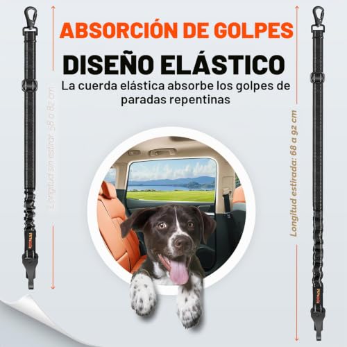 Thumbnail 4 de PETCOOZ Cinturón de Seguridad para Perros en Coche 3 en 1 – Seguridad Flexible y Amortiguada