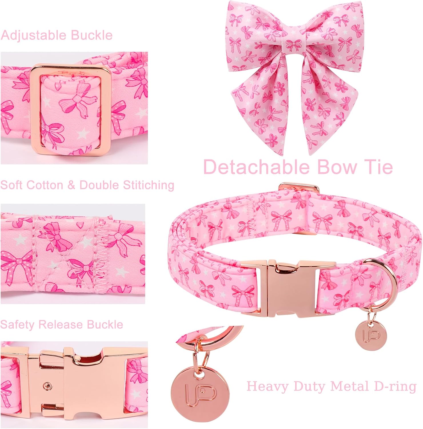 Detalle de UP URARA PUP Cotton Dog Collar