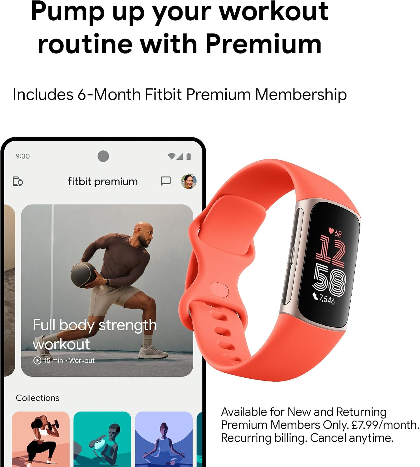 Thumbnail 6 de Google Fitbit Charge 6 activity tracker 7 days battery