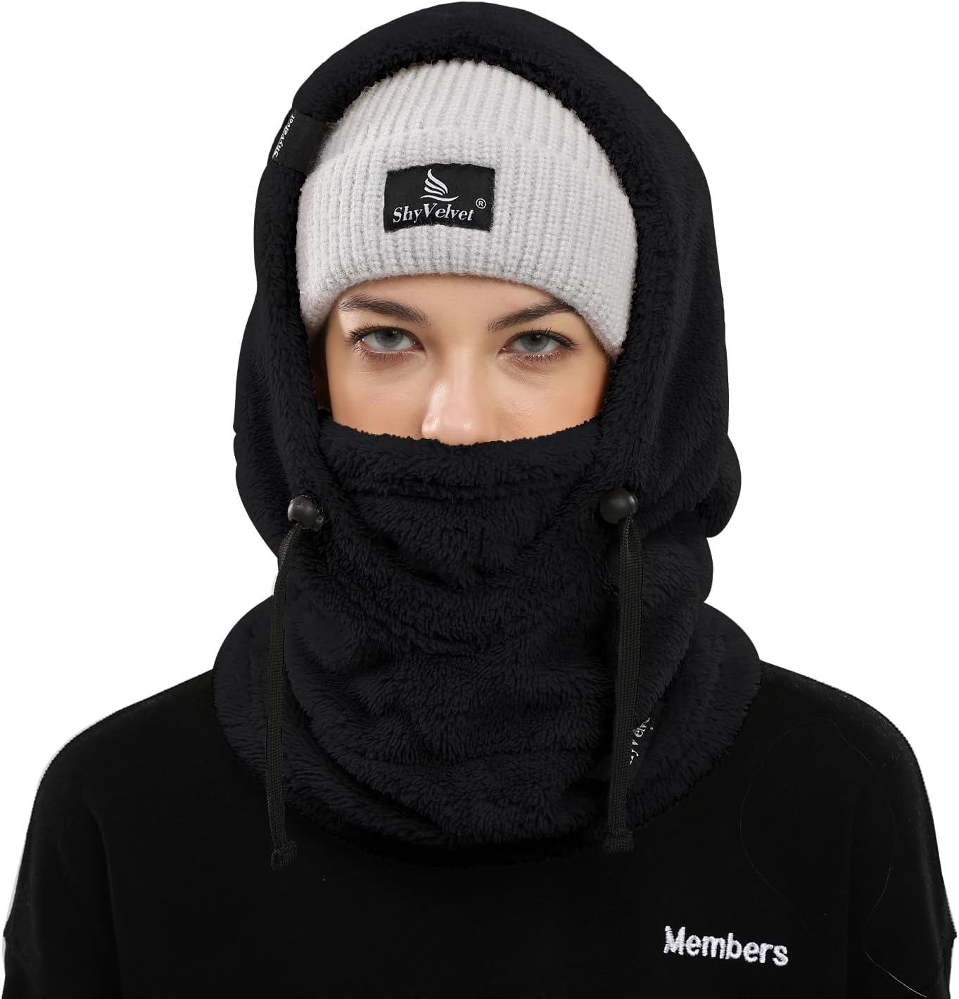 Detalle 2 de Shy Velvet Balaclava Wind-Resistant Face Mask