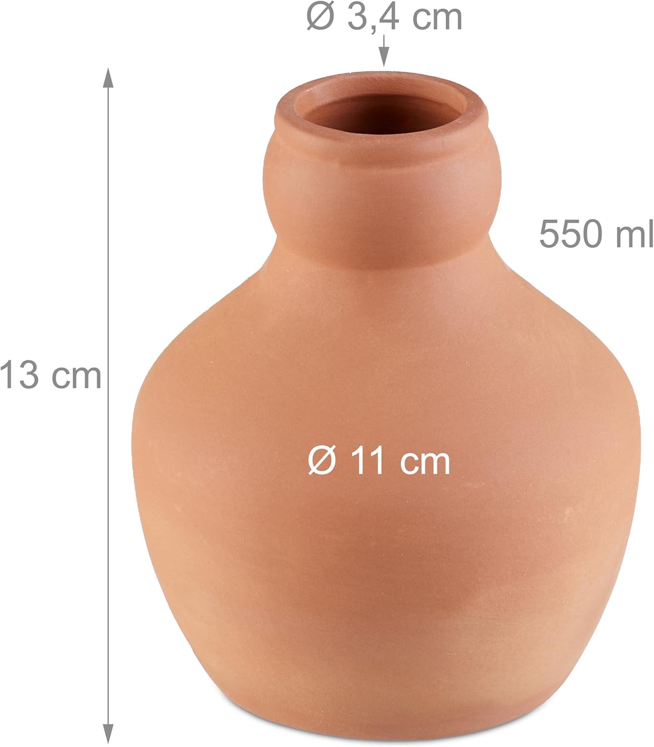 Thumbnail 3 de Relaxdays Sfera Irrigazione a Goccia: set da 3 olle in ceramica da 550 ml (terracotta) per irrigazione automatica