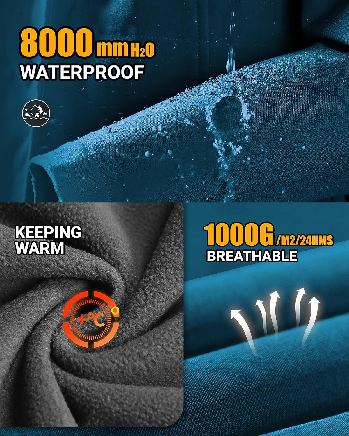 Thumbnail 3 de Damen Lange Softshell Regenjacke 8000mm