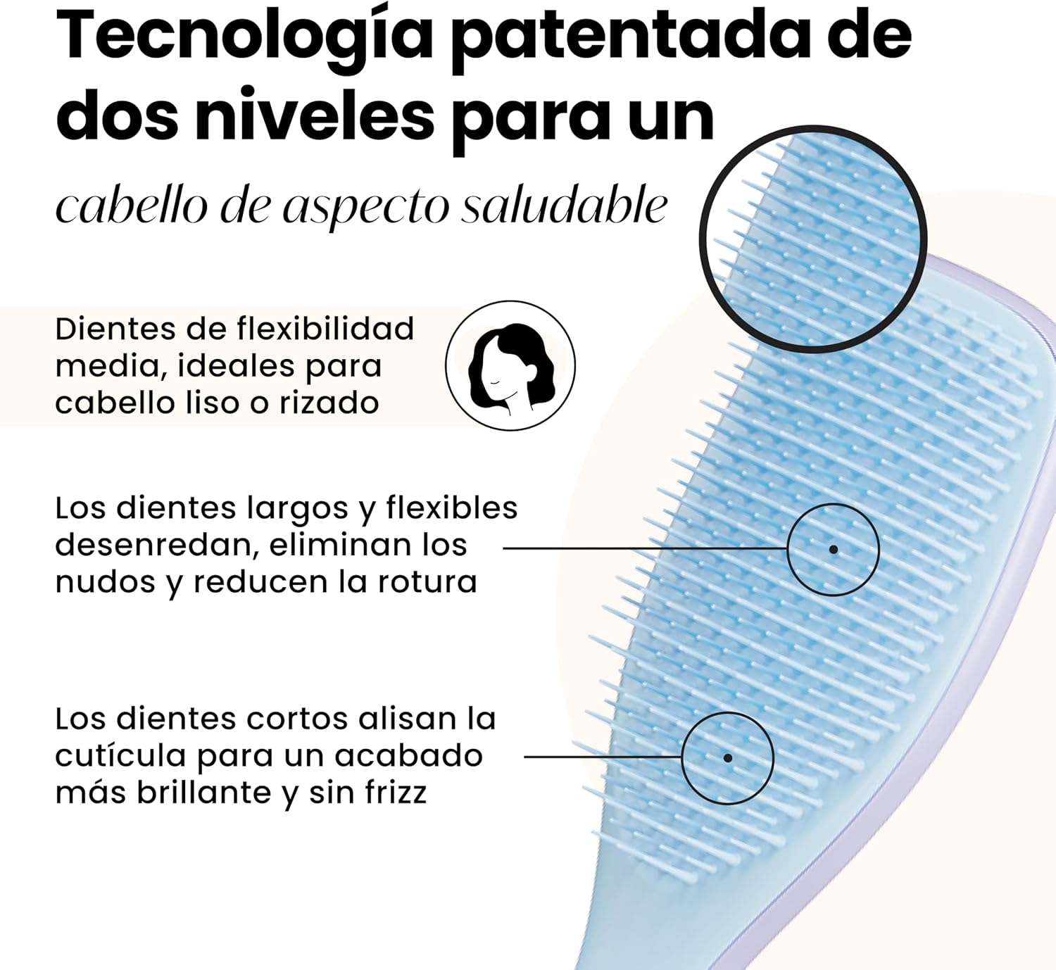 Detalle 2 de Tangle Teezer Ultimate Detangler 325 púas 🎀
