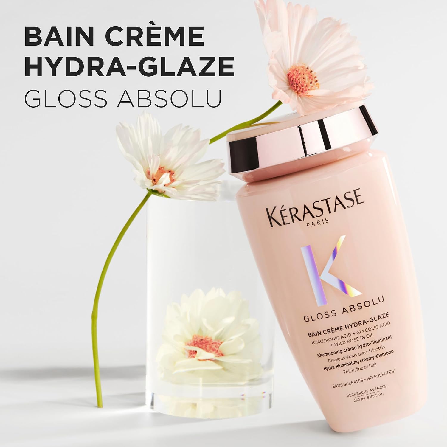 Detalle 2 de Kérastase Gloss Absolu Bain Crème Hydra-Glaze: shampoo cremoso per capelli spessi e crespi