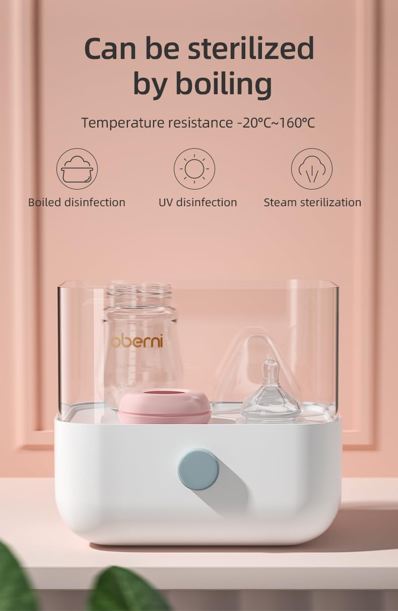 Thumbnail 5 de Glas Babyflasche 150 ml mit Anti-Kolik Ventil & Weithals – rosa, 2 Stück, Silikonsauger Stufe S, 0–3 Monate