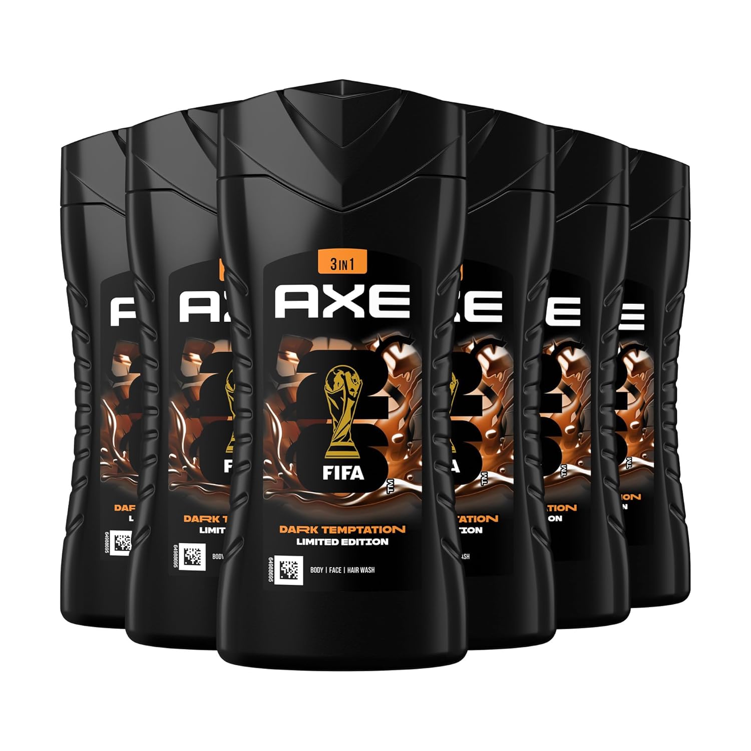 Detalle de AXE 3-in-1 Duschgel & Shampoo Dark Temptation – 6x250 ml