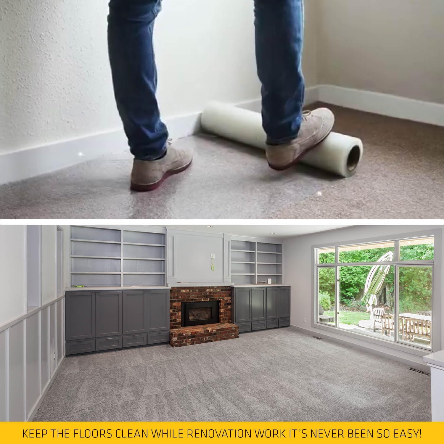 Thumbnail 6 de Everbuild Roll and Stroll Contract Carpet Protector – Self-Adhesive, Waterproof, 600mm x 100m