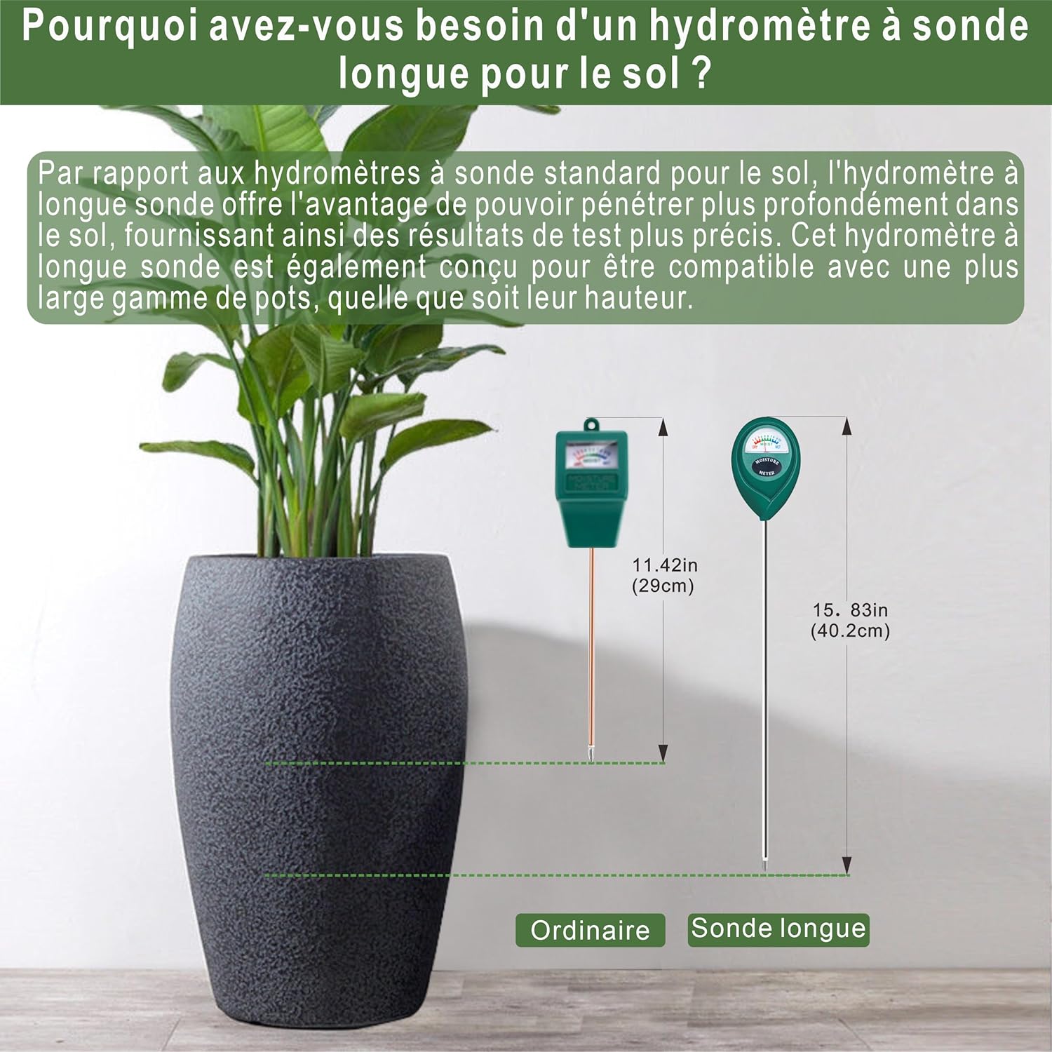 Thumbnail 1 de XLUX Capteur d'humidité 14 cm 🌱
