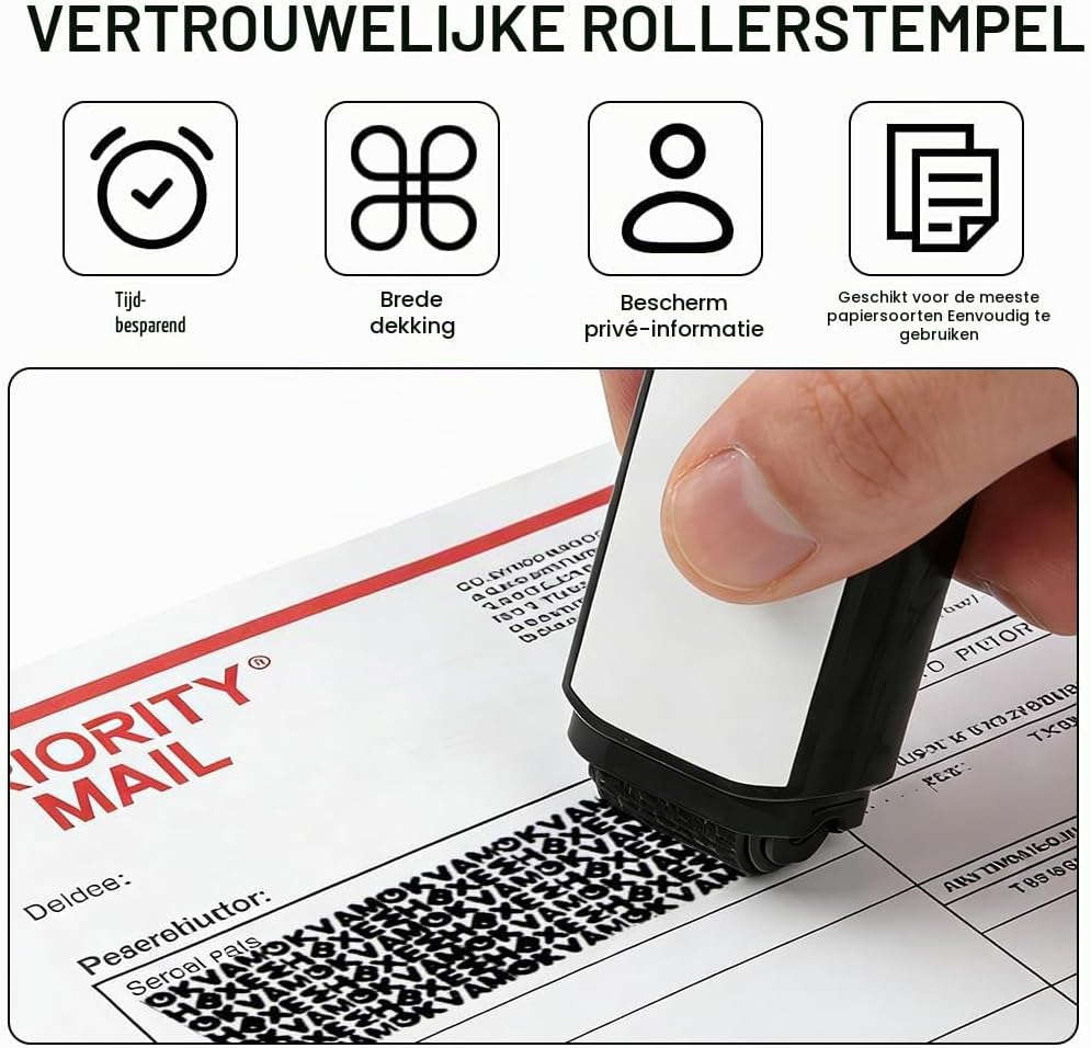 Thumbnail 2 de AUAUY 5501525 adresblokkeerstempelset, 15 mm, 2 stuks met 3 navullingen