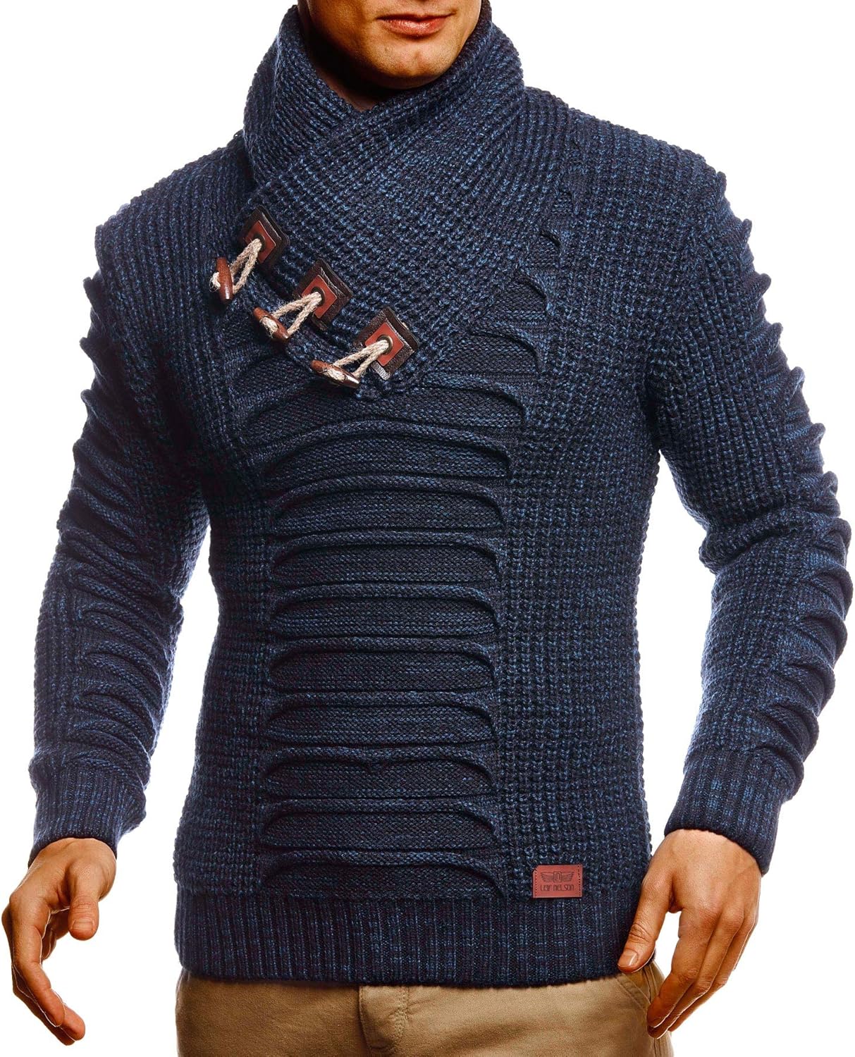 Detalle 2 de Pull Leif Nelson col châle noir