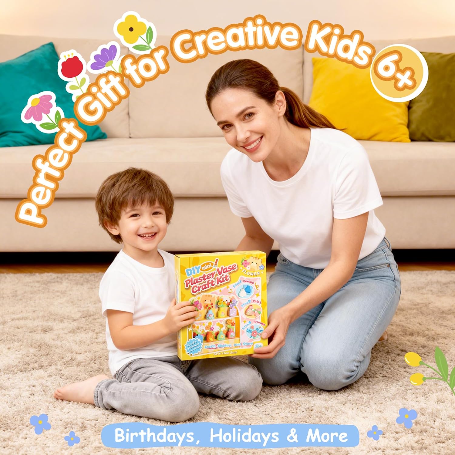 Thumbnail 6 de Crelloci Mess-Free Mini Plaster Vase Painting Kit ๐จ