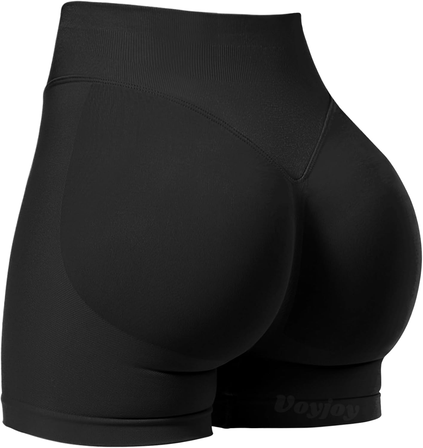 Detalle de VOYJOY Women Workout Impact Shorts — Scrunch Bum, Seamless Booty Lifting, 2.5" to 6" Inseams