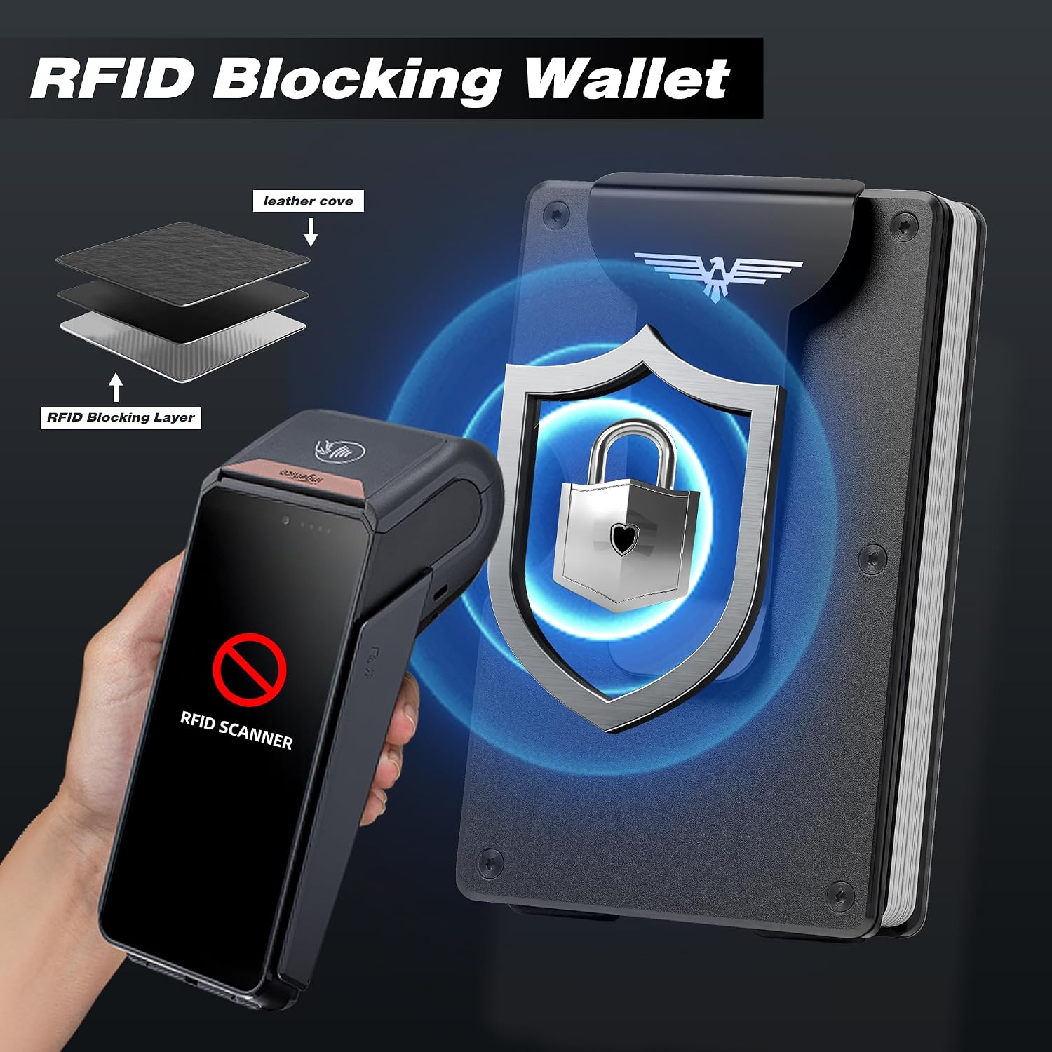 Thumbnail 6 de Lenvoten Minimalist Wallet Slim RFID 20 cards 👛