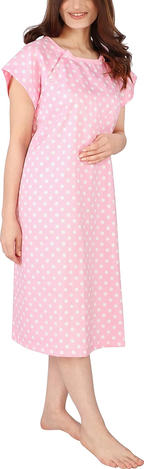 Detalle de Utopia Care Women's Hospital Gown, Small-Medium, Snap-Front Access