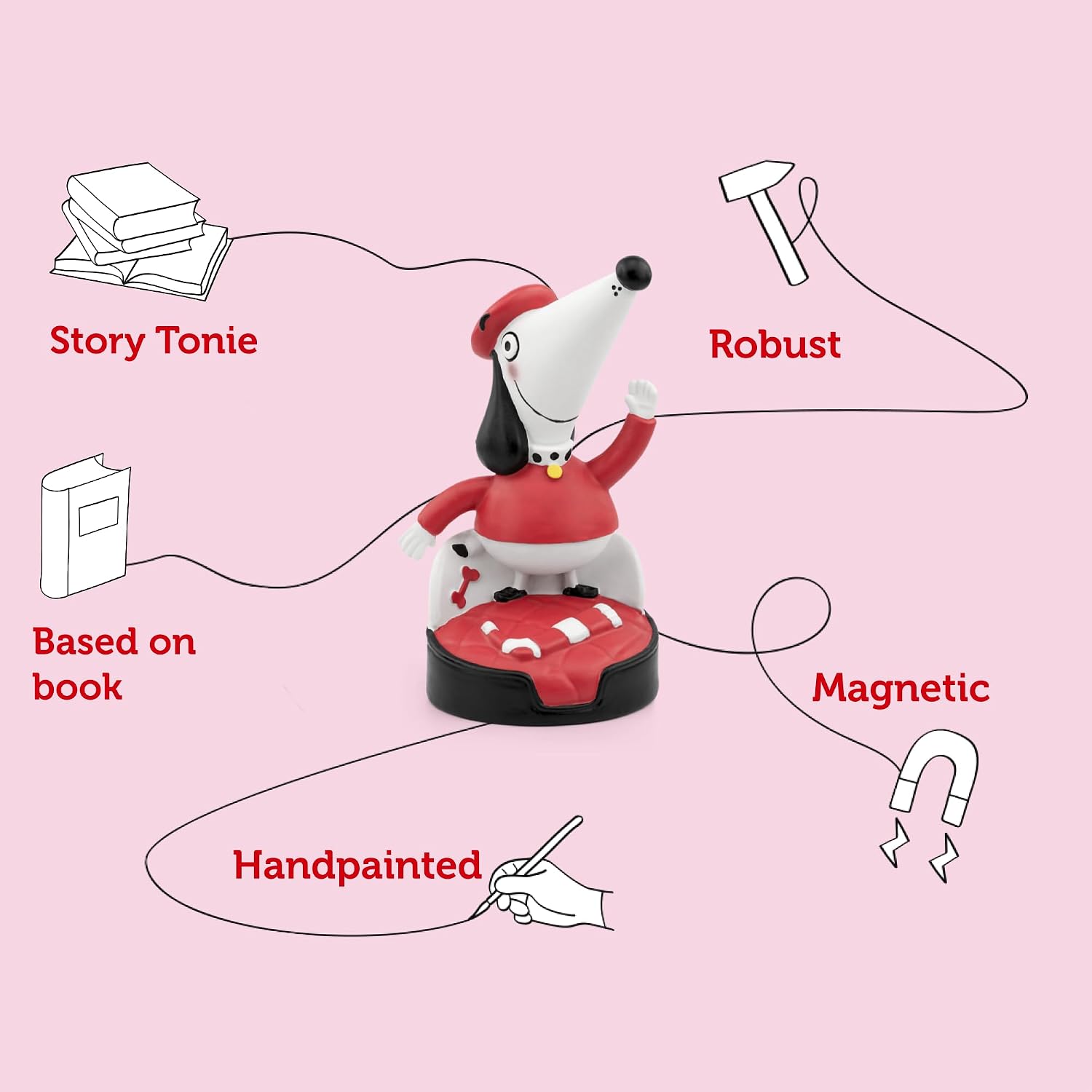Detalle de Claude the Dog Tonies Audio Character (Claude Collection) – screen-free audiobooks for children