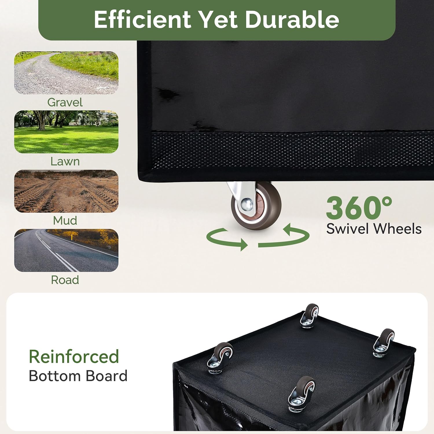 Thumbnail 2 de HOMESPON Foldable Shopping Trolley Bag on Wheels (Large 142L, 5-Handle)
