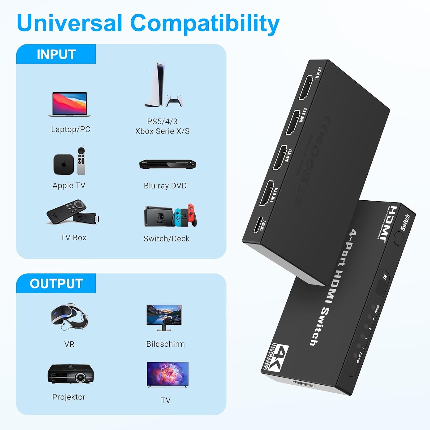 Thumbnail 6 de 4K HDMI Switch 4-in-1 für TV