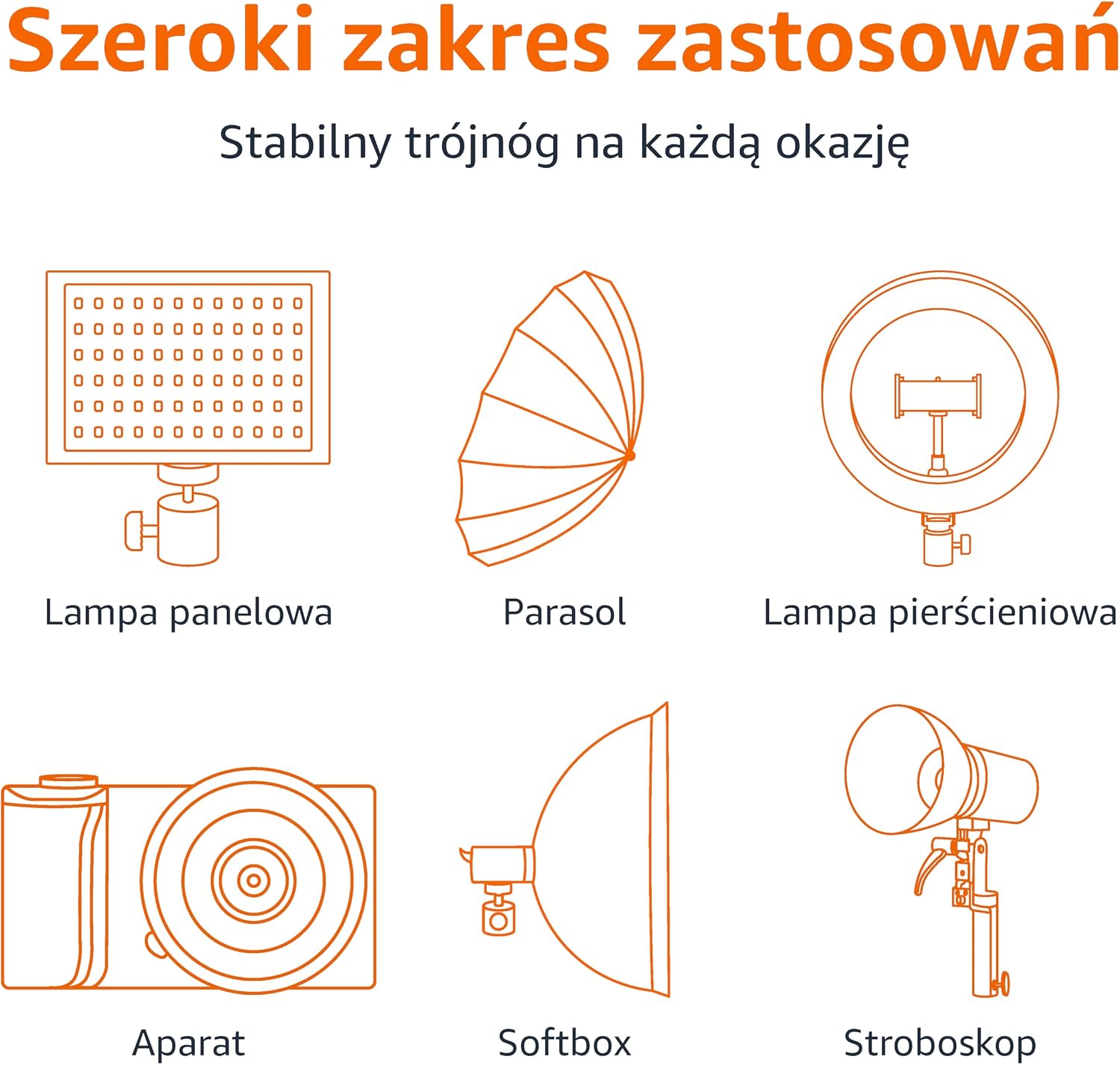 Detalle de Amazon Basics Aluminum Light Photography Tripod Stand – 2 statywy oświetleniowe 85–204 cm