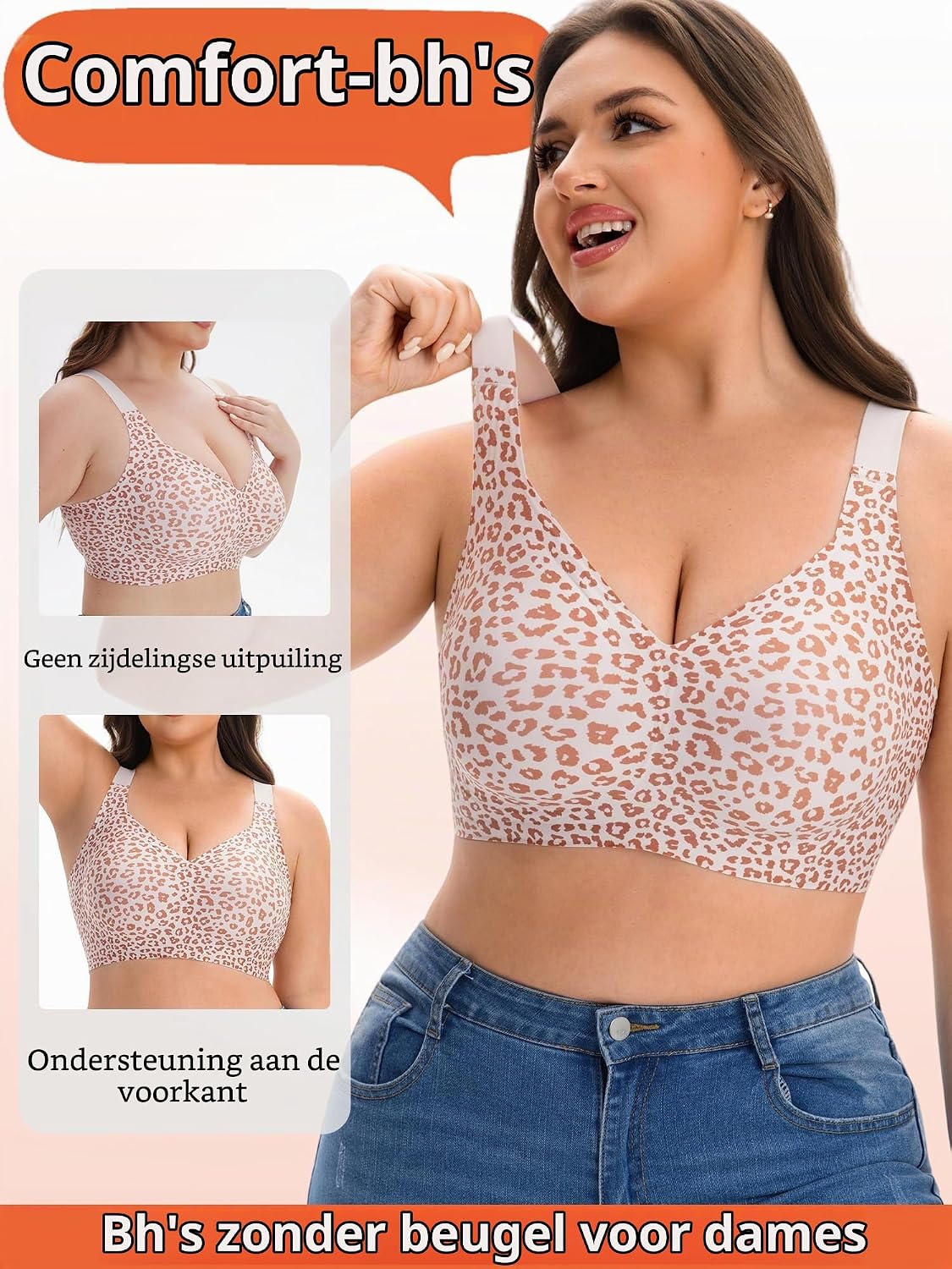 Thumbnail 1 de HOWIN Jelly BH voor dames, draadloos met volledige bedekking en push-up