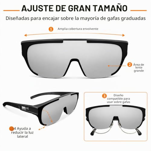 Detalle de Gafas homologadas para eclipse Absolute Eclipse Fit-Over Oversize para gafas graduadas (ISO 12312-2:2015, CE EPI Cat II)