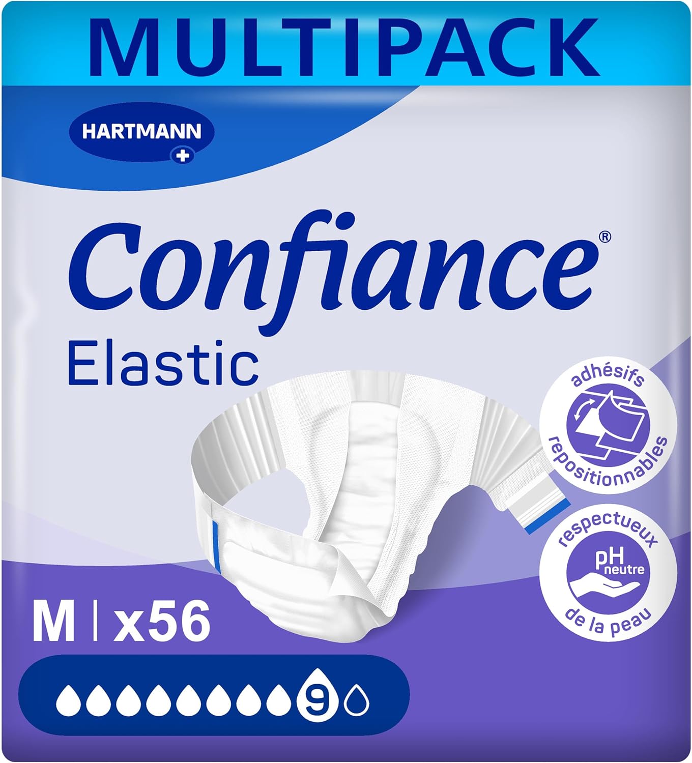 Detalle de Confiance Elastic Changes Complets – Absorption 9 gouttes, Taille M, pH neutre