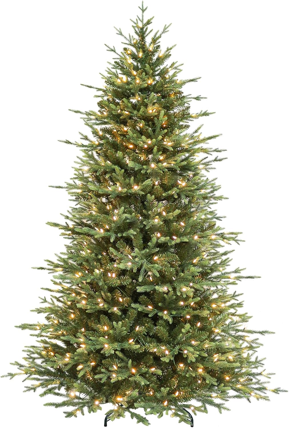 Detalle de Hykolity JY-LV650-S 7.5 ft Prelit Christmas Tree, PE/PVC Foliage, 450 Warm White LEDs