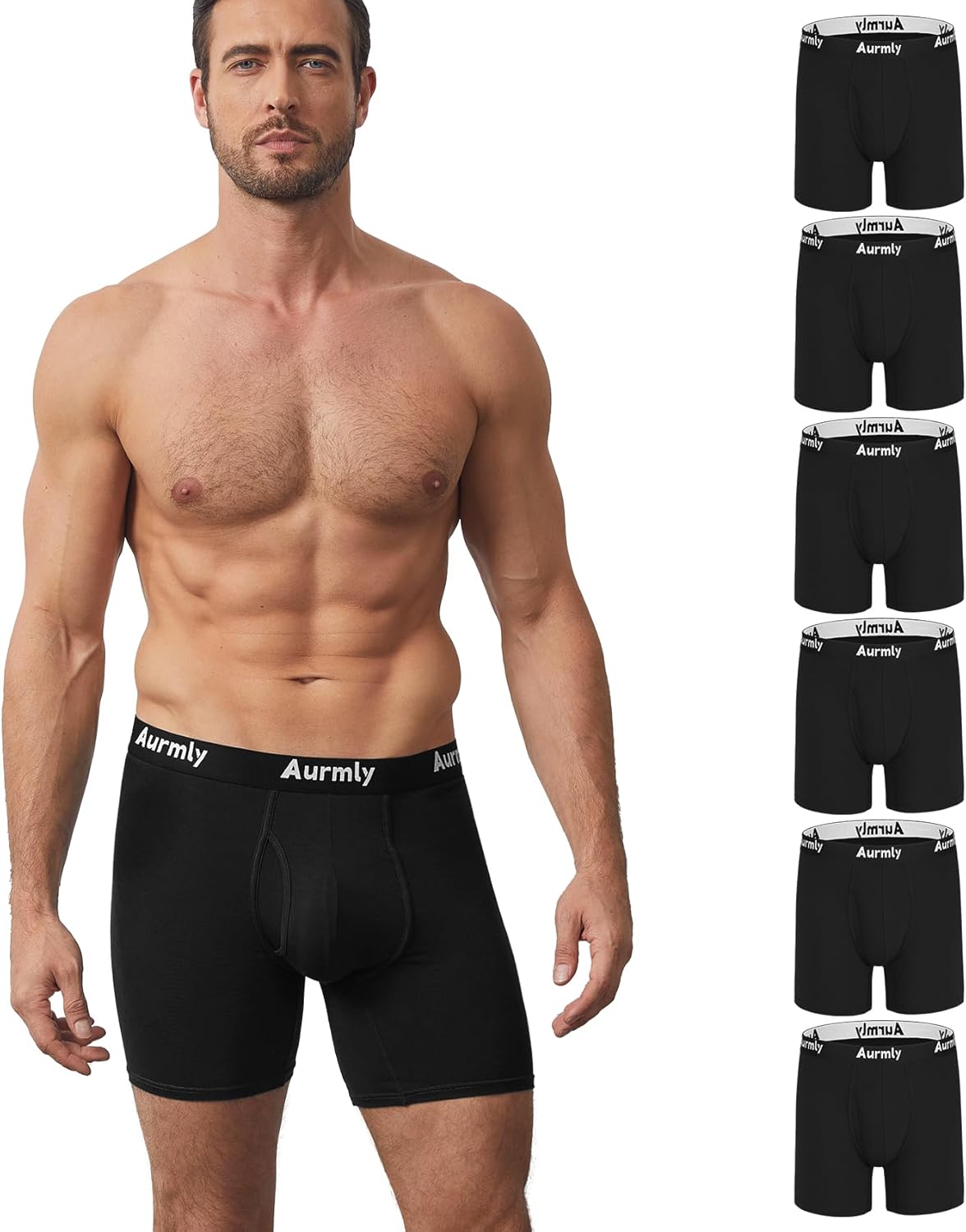 Thumbnail 6 de Aurmly Bamboo Mens Boxers Shorts – Comfort and Breathability in a 6-Pack