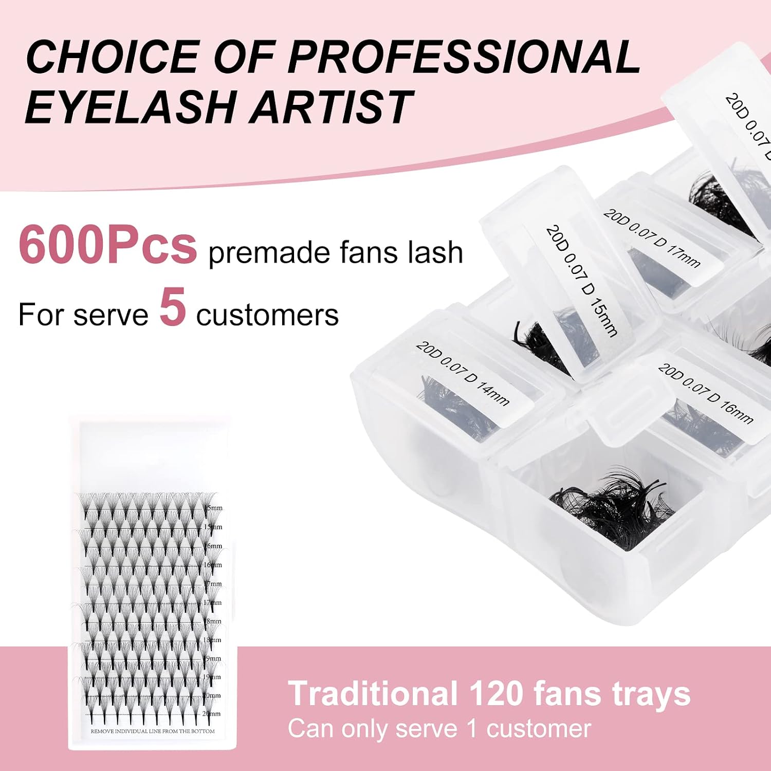 Thumbnail 3 de FADLASH 20D Premade Fans 600 pcs 💄