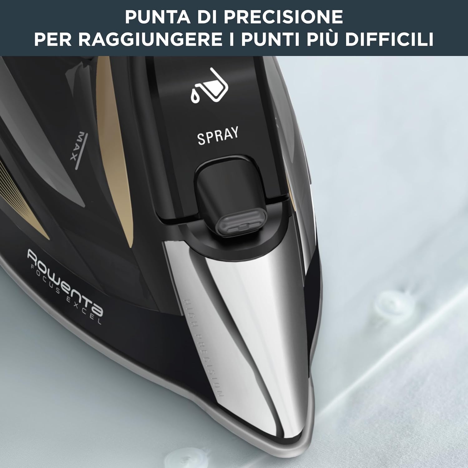 Thumbnail 4 de Rowenta DW5325 Focus Excel: ferro da stiro a vapore 2700 W con punta profilata e modalità Eco