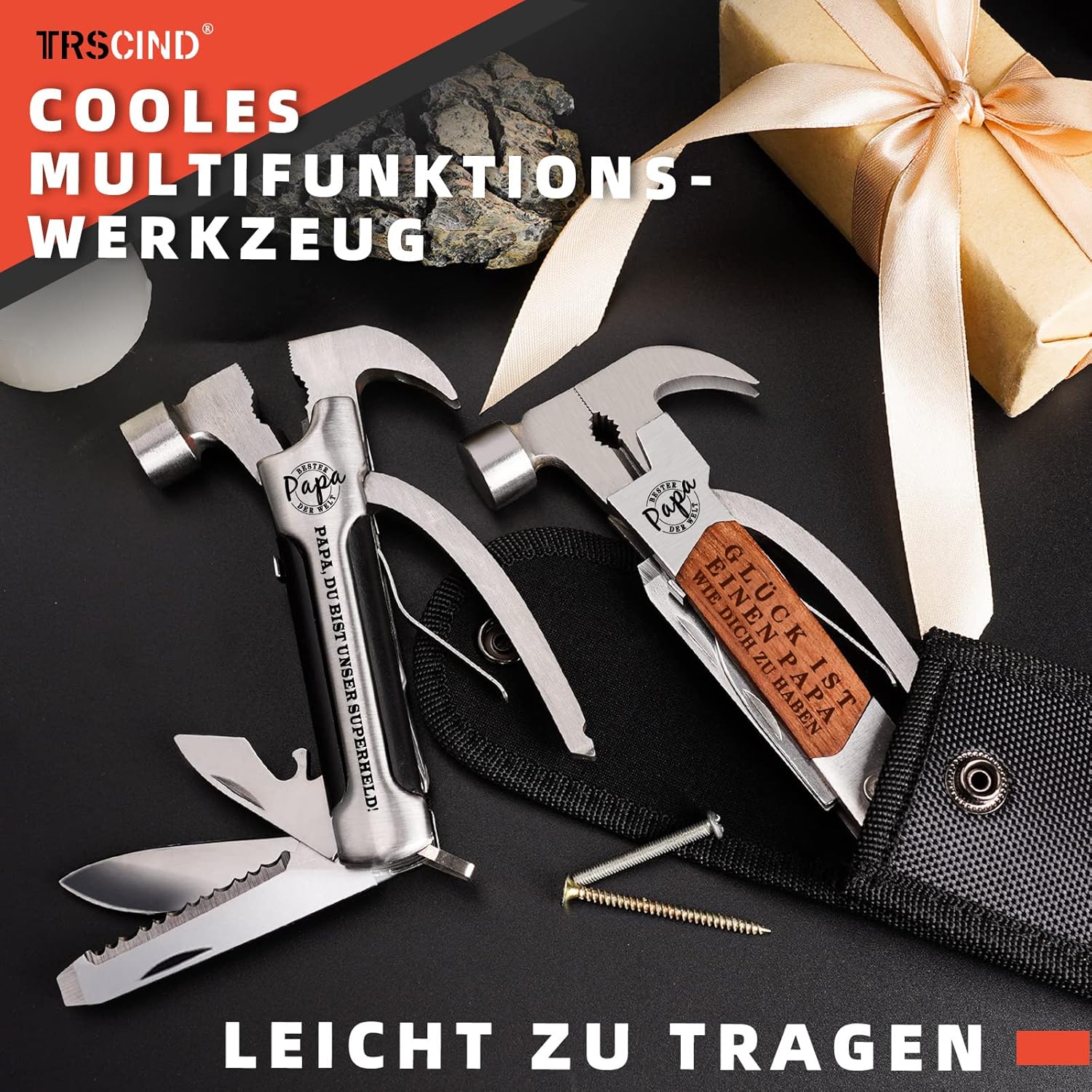 Thumbnail 5 de TRSCIND Multitool Hammer – 12/14-in-1 Geschenk für Papa
