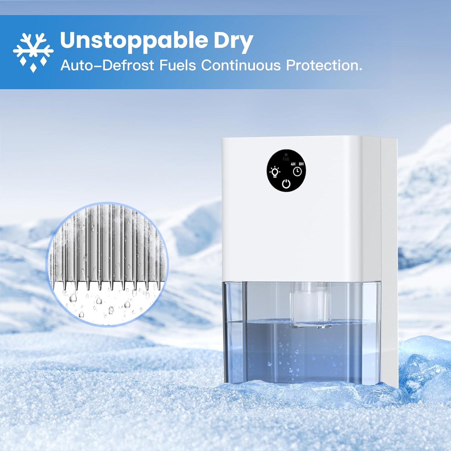 Thumbnail 5 de Dehumidifier for Home 22.5W — Compact, Quiet and Energy‑Efficient with 1800ml Tank