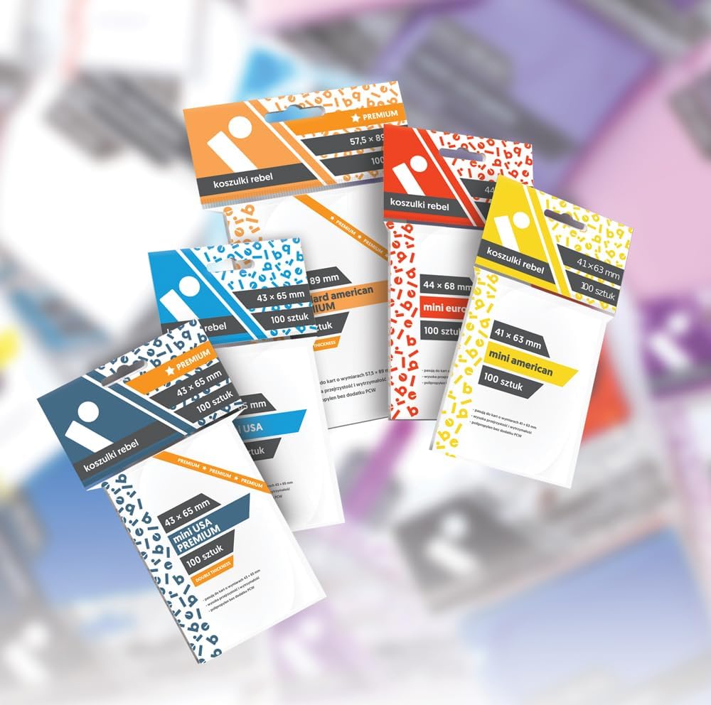 Detalle 2 de Asmodee 100 custodie per carte 41 x 63 mm – Mini American Medium (Lyra): protezione chiara e affidabile