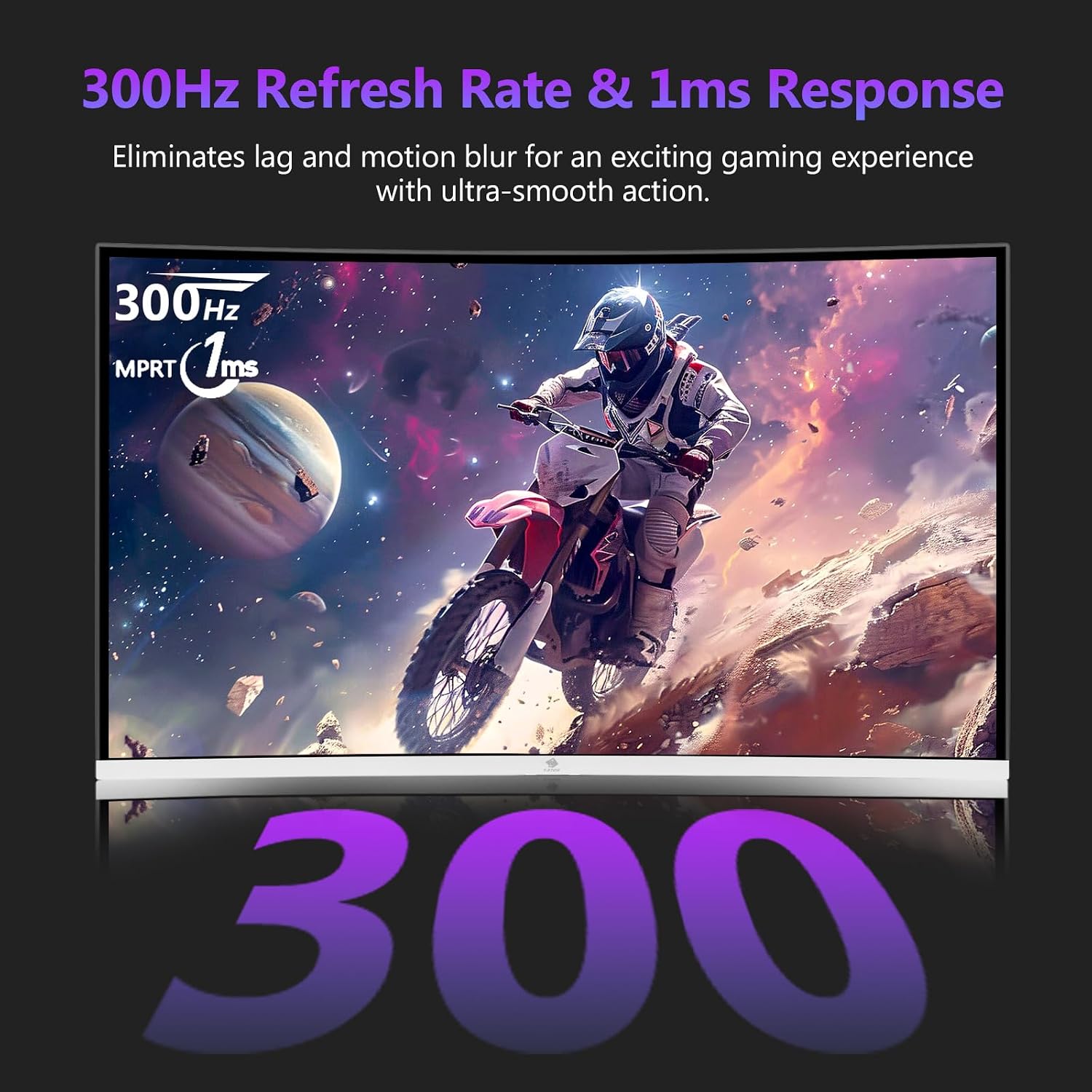 Thumbnail 2 de Z-Edge 27 Zoll Curved Gaming Monitor – 300 Hz DP / 240 Hz HDMI, 1 ms MPRT, VA 1080p