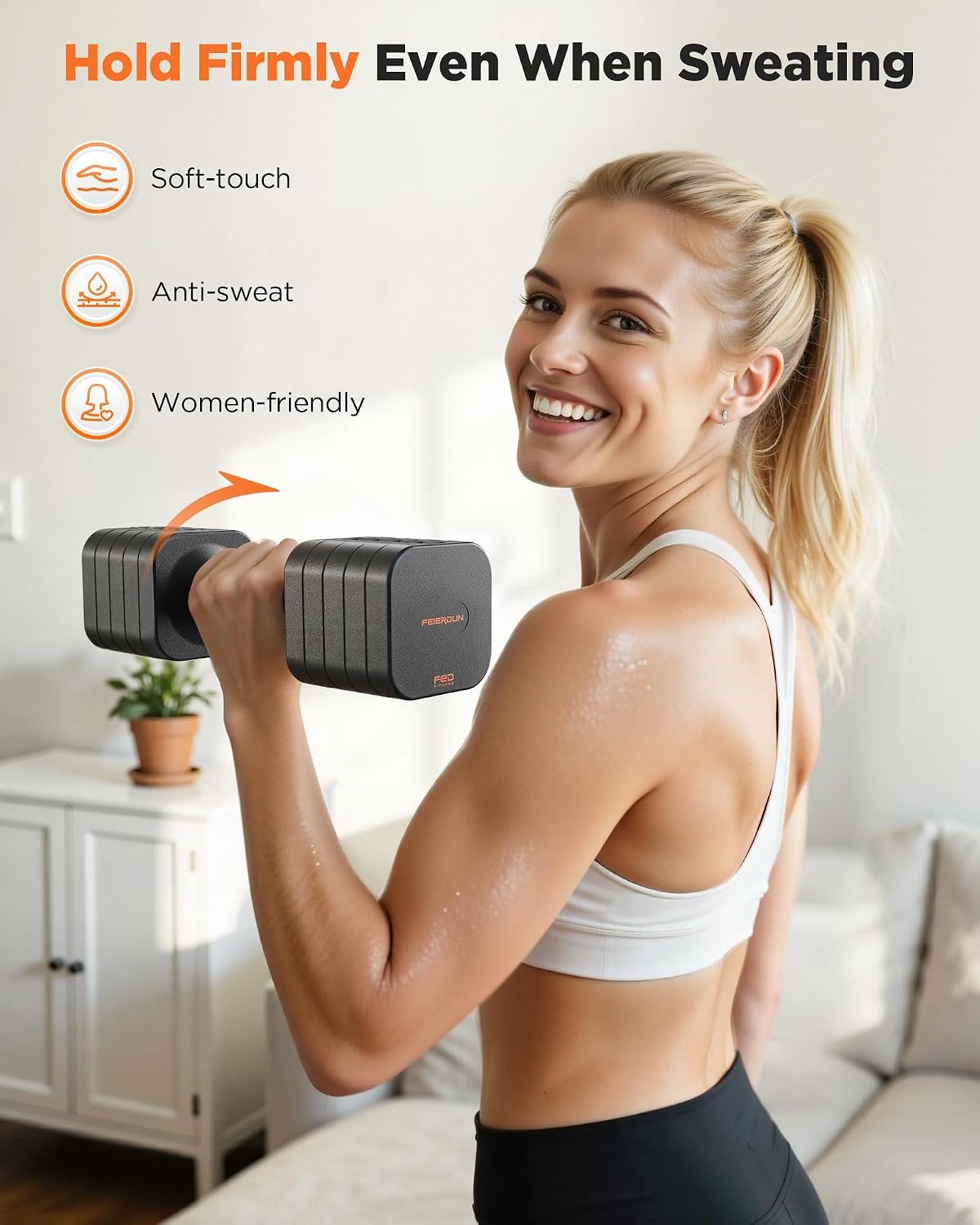 Detalle de FEIERDUN Adjustable Dumbbells DB3
