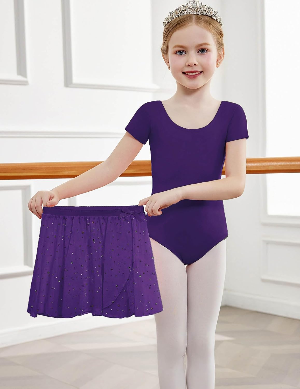 Detalle de Arshiner Girls Ballet Dress with Sequin Tutu (2–10 Years)