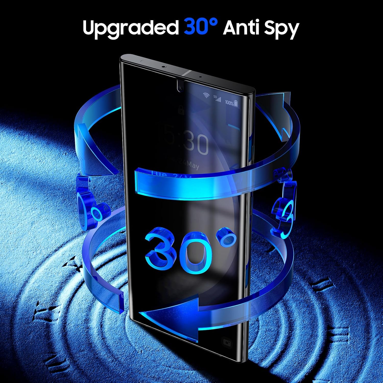 Detalle 2 de UniqueMe Samsung Galaxy S23 Ultra privacy protector 2-pack