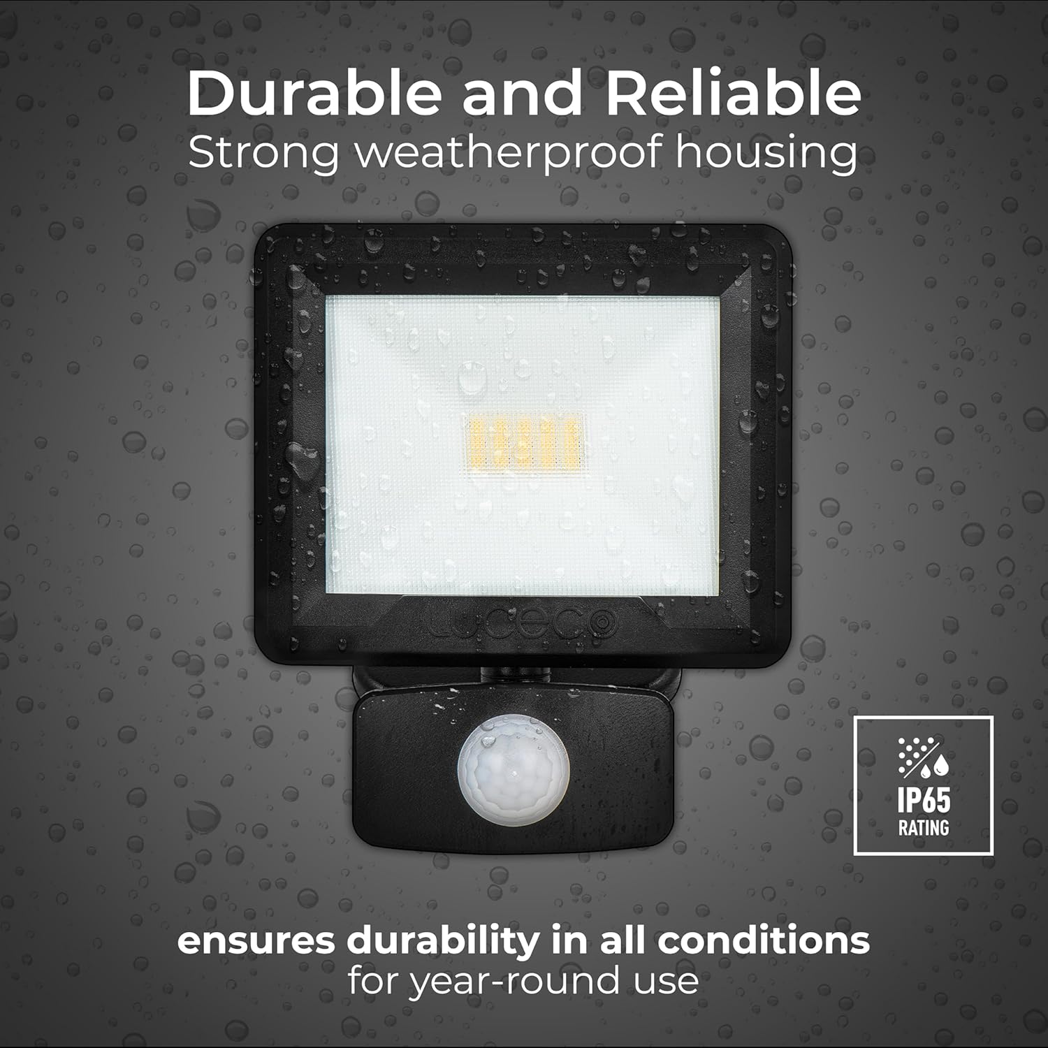 Thumbnail 2 de Luceco Essence Outdoor Security LED Floodlight with PIR Motion Sensor (EFLD10B40P) – IP65 10W, 4000K