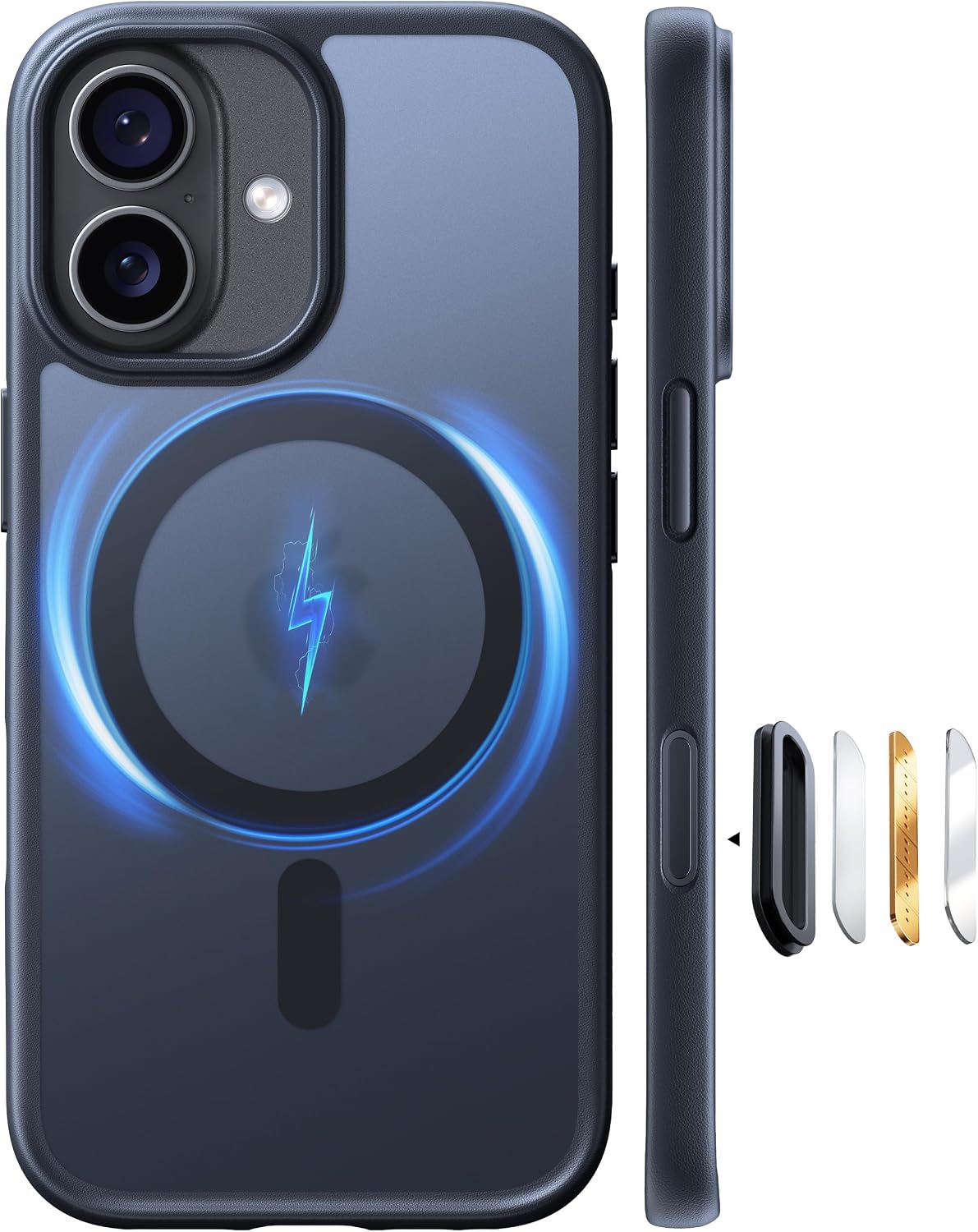 Detalle de TORRAS Guardian-Mag Hülle für iPhone 17 mit MagSafe-Schutz (matt schwarz)