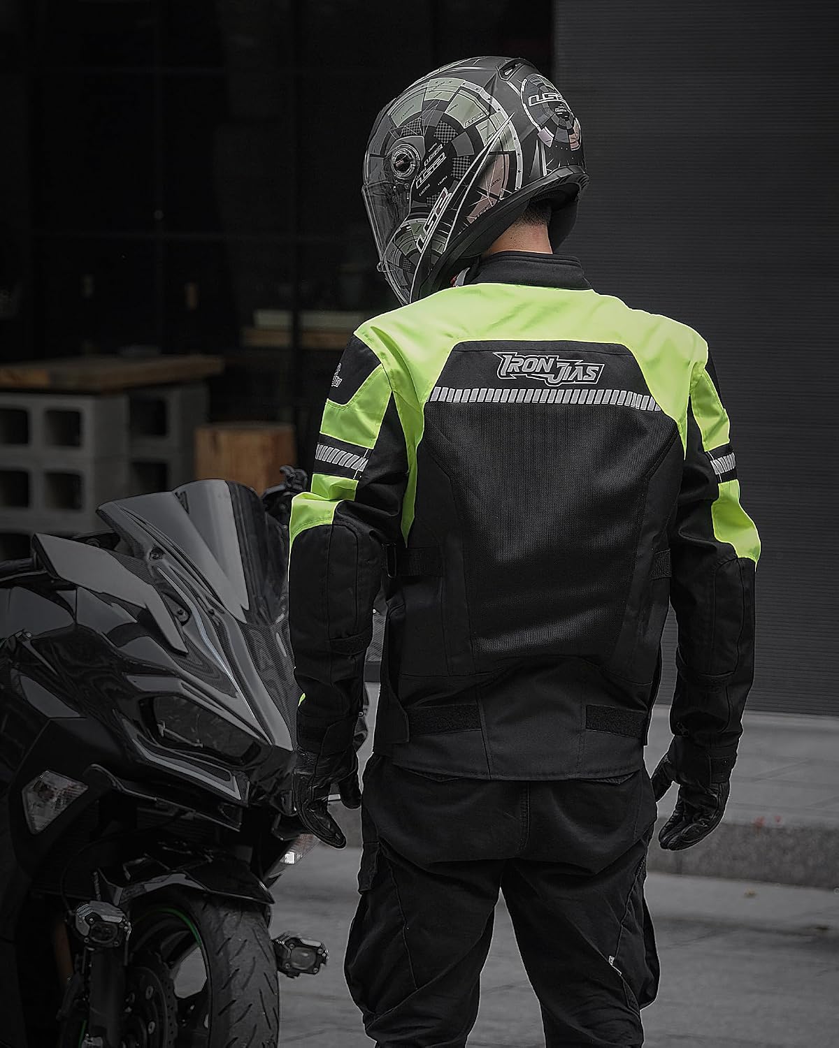 Detalle 2 de BORLENI Motorradjacke Sommer Panzerschutz